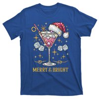 Merry And Bright Christmas Martini Cocktail Santa Hat Xmas Gift T-Shirt