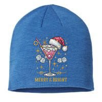 Merry And Bright Christmas Martini Cocktail Santa Hat Xmas Gift Sustainable Beanie