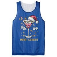 Merry And Bright Christmas Martini Cocktail Santa Hat Xmas Gift Mesh Reversible Basketball Jersey Tank