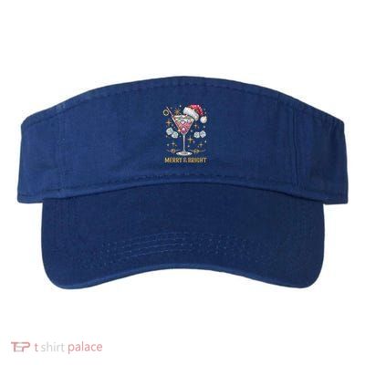 Merry And Bright Christmas Martini Cocktail Santa Hat Xmas Gift Visor