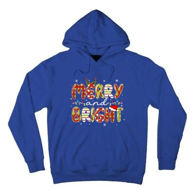 Merry And Bright Christmas Xmas Lights Family Pajama Holiday Cool Gift Tall Hoodie