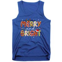 Merry And Bright Christmas Xmas Lights Family Pajama Holiday Cool Gift Tank Top