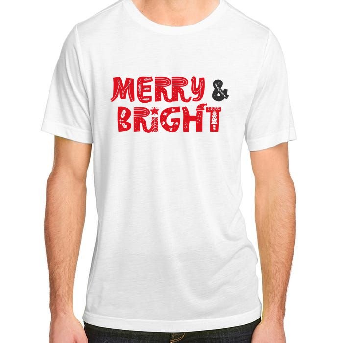 Merry And Bright Christmas Pajama Adult ChromaSoft Performance T-Shirt