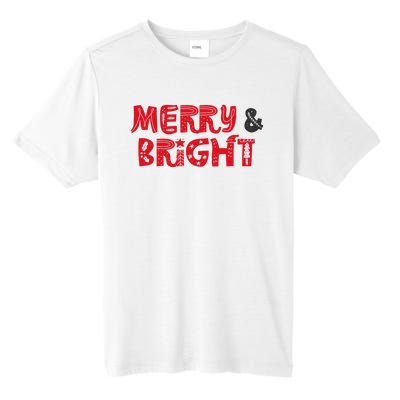 Merry And Bright Christmas Pajama Tall Fusion ChromaSoft Performance T-Shirt