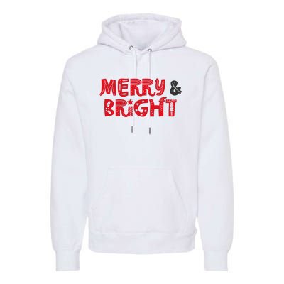 Merry And Bright Christmas Pajama Premium Hoodie