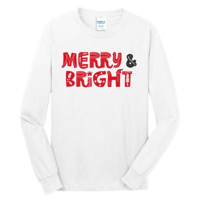 Merry And Bright Christmas Pajama Tall Long Sleeve T-Shirt