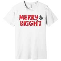 Merry And Bright Christmas Pajama Premium T-Shirt