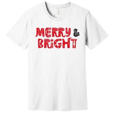 Merry And Bright Christmas Pajama Premium T-Shirt