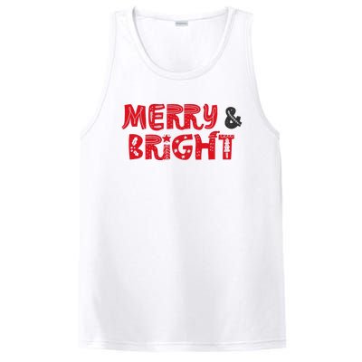 Merry And Bright Christmas Pajama PosiCharge Competitor Tank