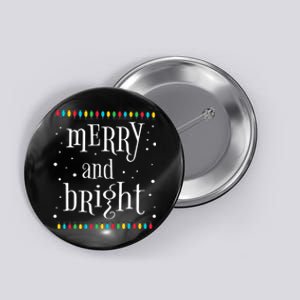 Merry And Bright Christmas Quote Matching Family Group Party Button