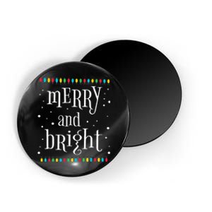 Merry And Bright Christmas Quote Matching Family Group Party Magnet