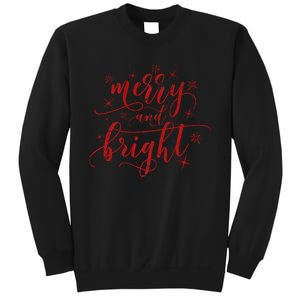 Merry And Bright Christmas Red Premium Sweatshirt