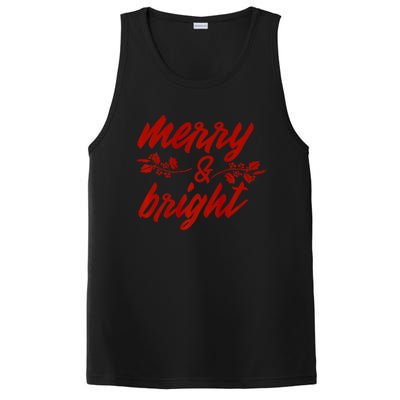 Merry And Bright Christmas Season With Holly Twigs PosiCharge Competitor Tank