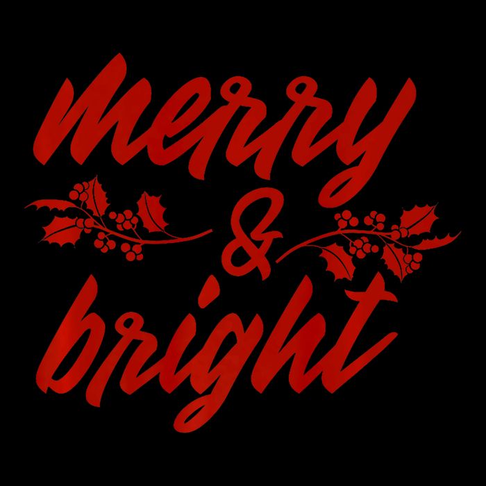 Merry And Bright Christmas Season With Holly Twigs Tie-Dye T-Shirt