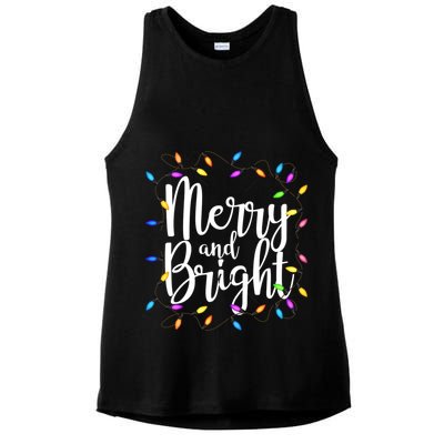 Merry And Bright Ladies PosiCharge Tri-Blend Wicking Tank