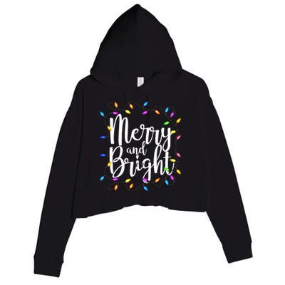 Merry And Bright Crop Fleece Hoodie