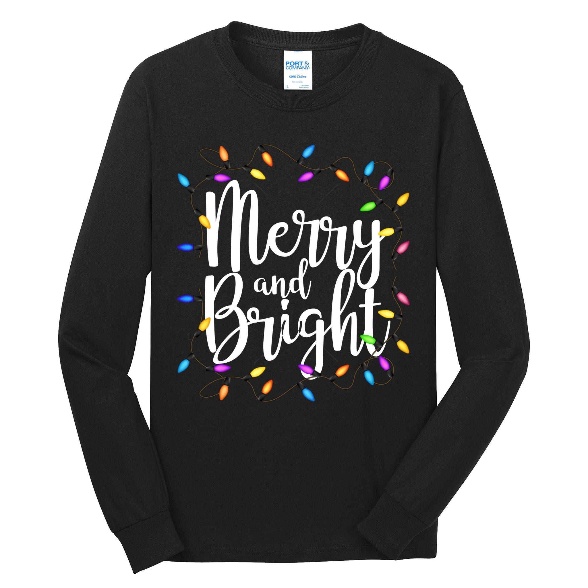 Merry And Bright Tall Long Sleeve T-Shirt