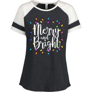 Merry And Bright Enza Ladies Jersey Colorblock Tee