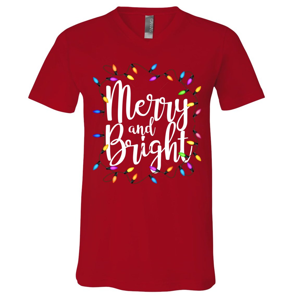 Merry And Bright V-Neck T-Shirt