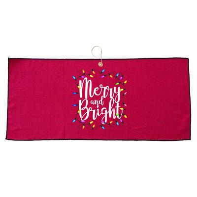 Merry And Bright Large Microfiber Waffle Golf Towel