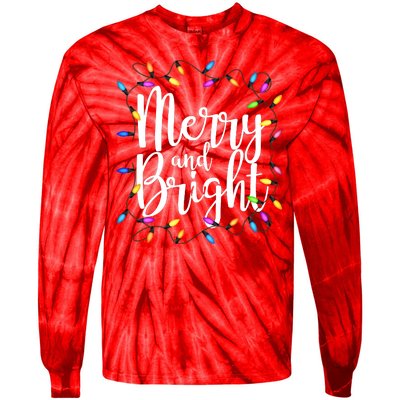 Merry And Bright Tie-Dye Long Sleeve Shirt