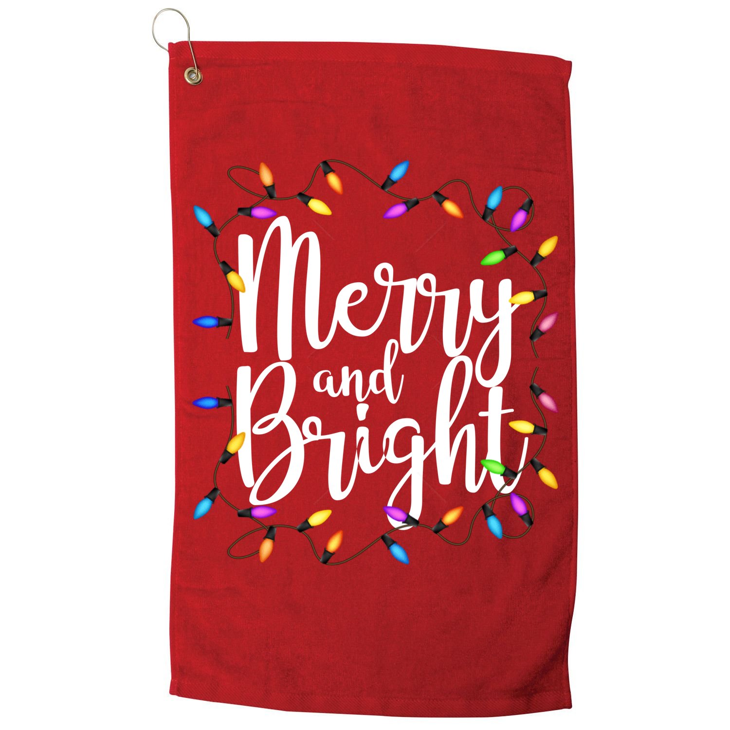 Merry And Bright Golf Towel