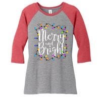 Merry And Bright Women's Tri-Blend 3/4-Sleeve Raglan Shirt