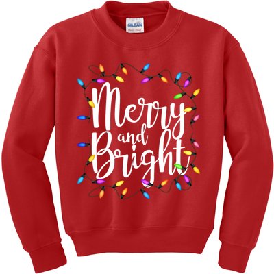 Merry And Bright Kids Sweatshirt