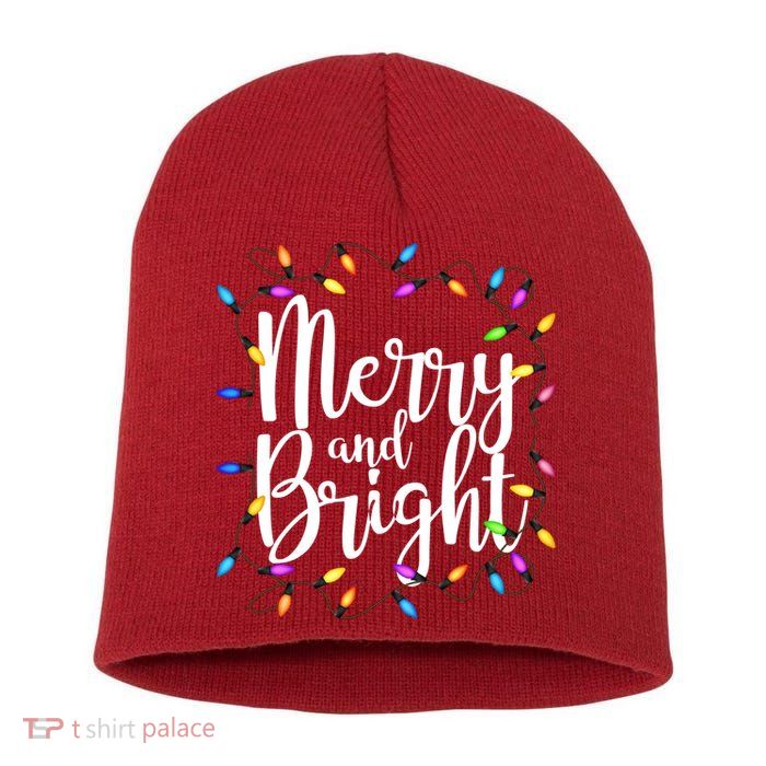 Merry And Bright Short Acrylic Beanie