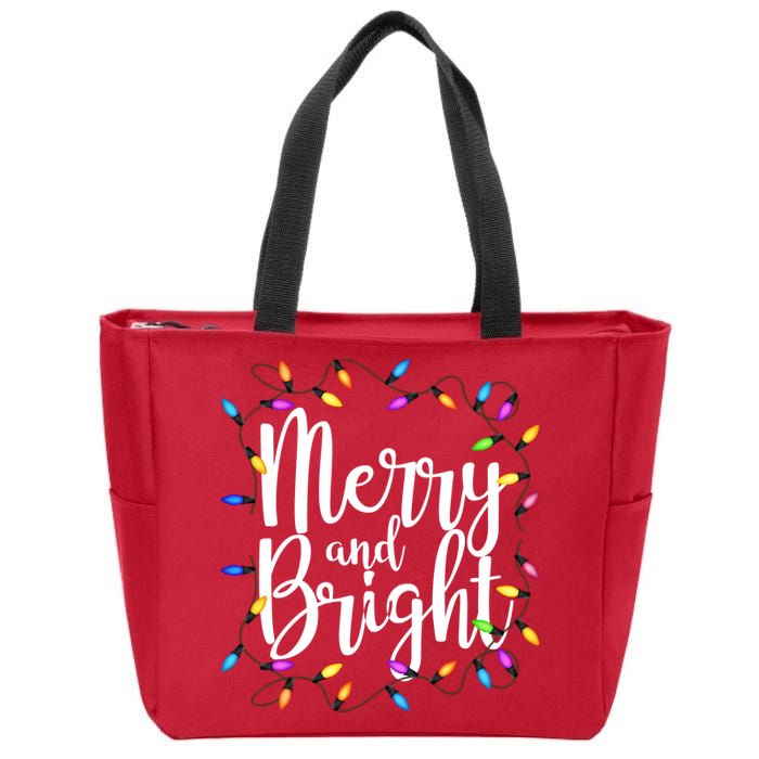 Merry And Bright Zip Tote Bag