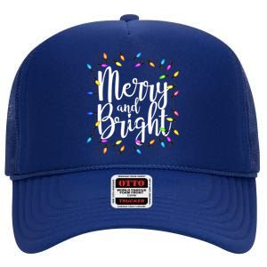 Merry And Bright High Crown Mesh Back Trucker Hat