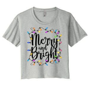 Merry And Bright Women's Crop Top Tee