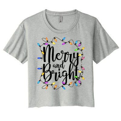 Merry And Bright Women's Crop Top Tee