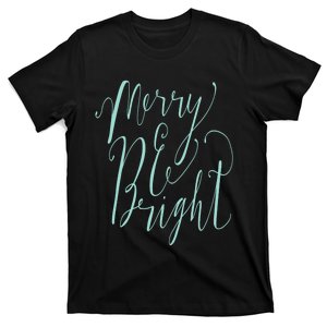 Merry And Bright Christmas Holiday Script Trendy T-Shirt