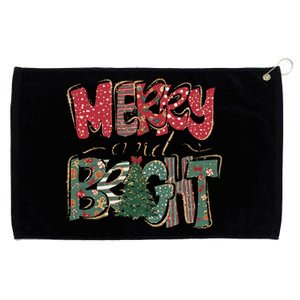 Merry And Bright Snowflakes Family Christmas Xmas Wear Gift Grommeted Golf Towel