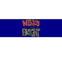 Merry And Bright Snowflakes Family Christmas Xmas Wear Gift Bumper Sticker