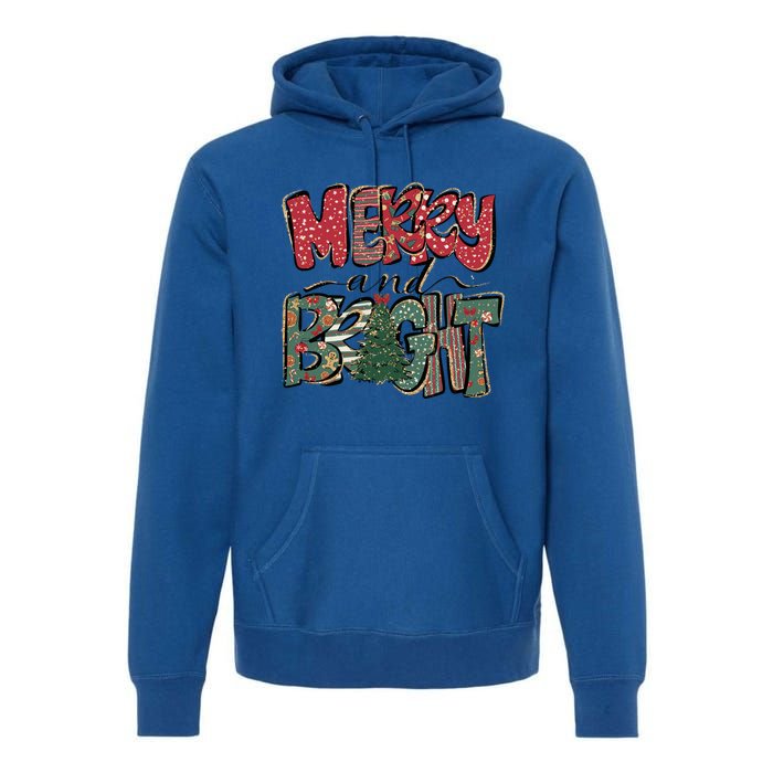 Merry And Bright Snowflakes Family Christmas Xmas Wear Gift Premium Hoodie