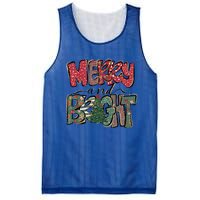 Merry And Bright Snowflakes Family Christmas Xmas Wear Gift Mesh Reversible Basketball Jersey Tank