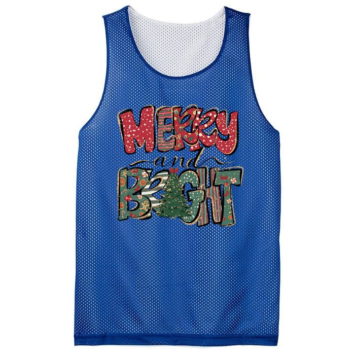 Merry And Bright Snowflakes Family Christmas Xmas Wear Gift Mesh Reversible Basketball Jersey Tank