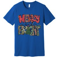 Merry And Bright Snowflakes Family Christmas Xmas Wear Gift Premium T-Shirt