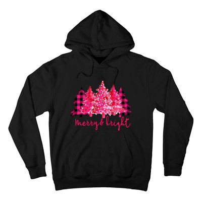 Merry And Bright Christmas Tree Graphic Hoodie