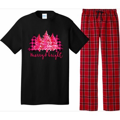 Merry And Bright Christmas Tree Graphic Pajama Set