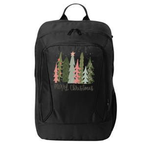 Merry And Bright Christmas Tree Noel Happy Party Christmas City Backpack