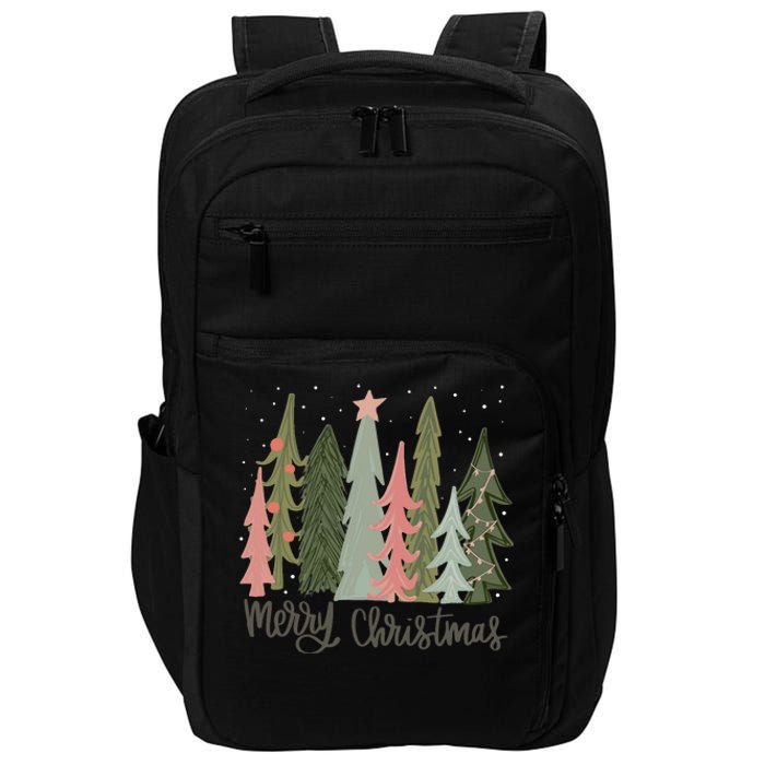 Merry And Bright Christmas Tree Noel Happy Party Christmas Impact Tech Backpack