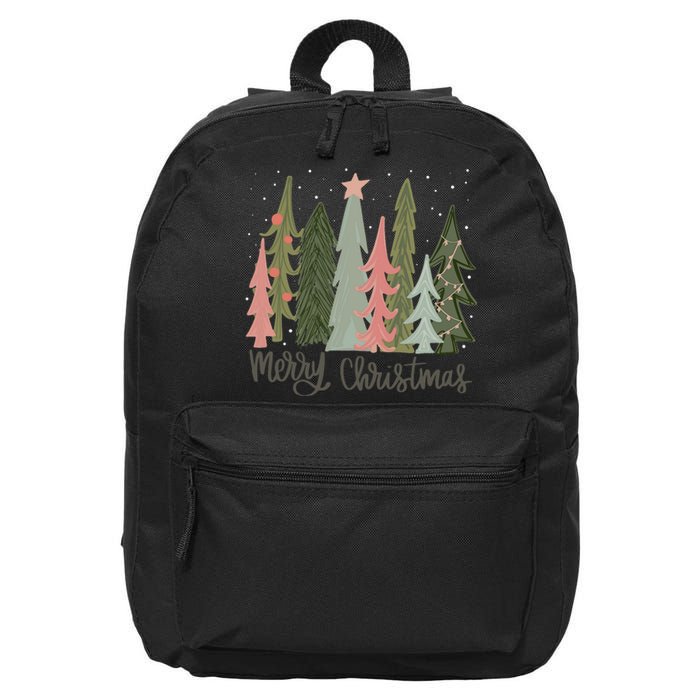 Merry And Bright Christmas Tree Noel Happy Party Christmas 16 in Basic Backpack