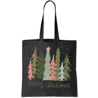 Merry And Bright Christmas Tree Noel Happy Party Christmas Tote Bag