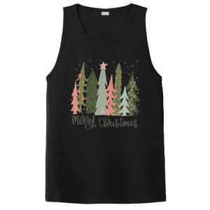 Merry And Bright Christmas Tree Noel Happy Party Christmas PosiCharge Competitor Tank