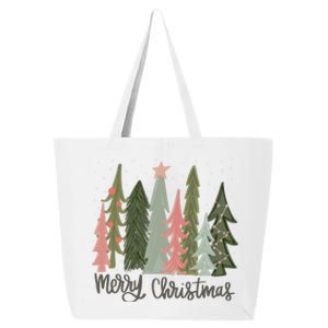 Merry And Bright Christmas Tree Noel Happy Party Christmas 25L Jumbo Tote