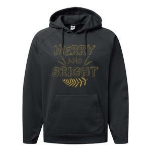 Merry And Bright Christmas Cute Christmas Performance Fleece Hoodie