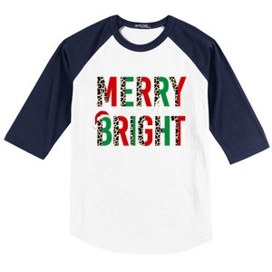 Merry And Bright Christmas Merry And Bright Baseball Sleeve Shirt